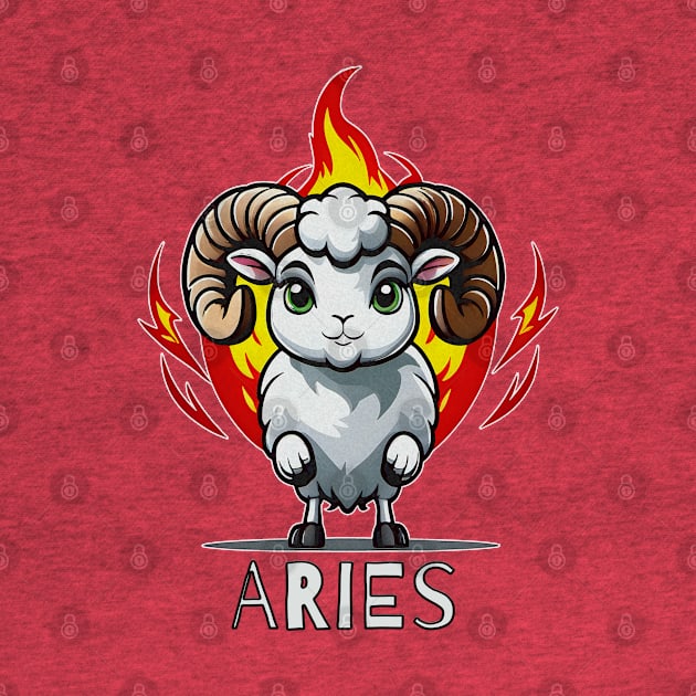 Aries Ram Fire Zodiac Sign by Angelic Gangster